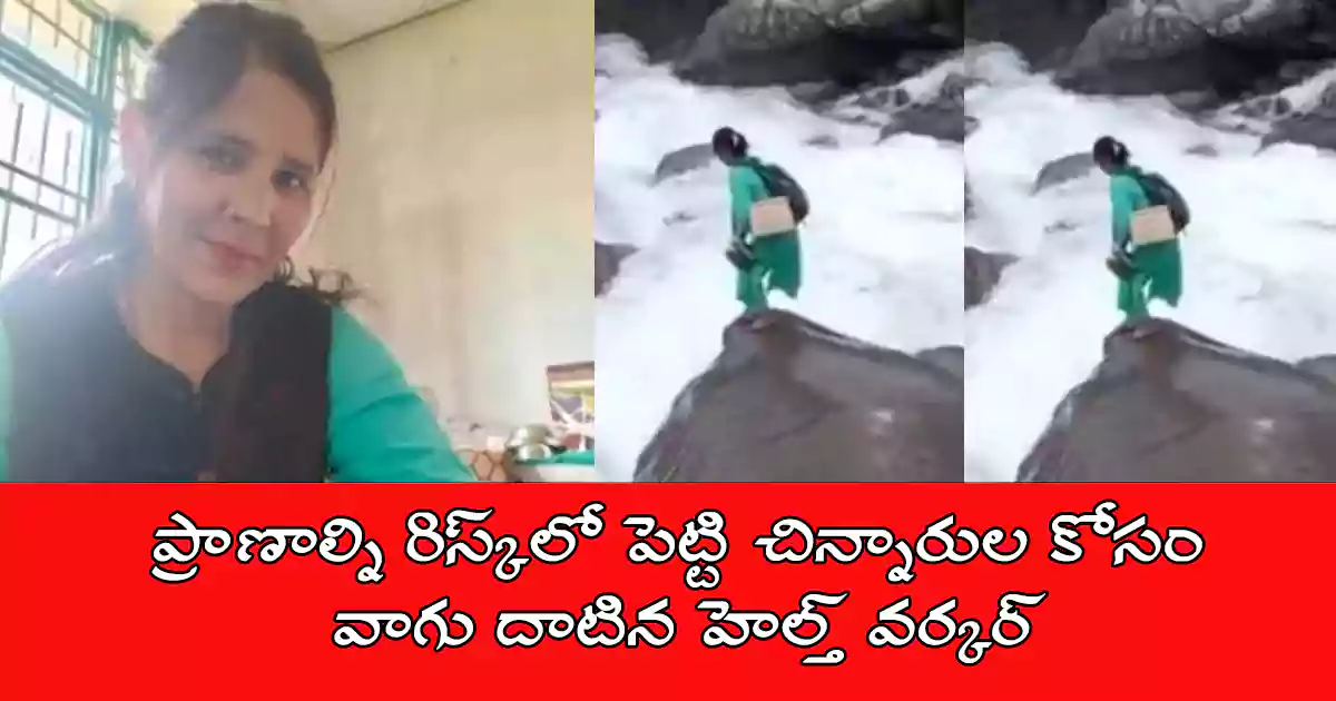 Viral Video: ప్రాణాల్ని రిస్క్‌లో పెట్టి చిన్నారుల కోసం వాగు దాటిన హెల్త్ వర్కర్.. నెట్టింట ప్రశంసల వెల్లువ